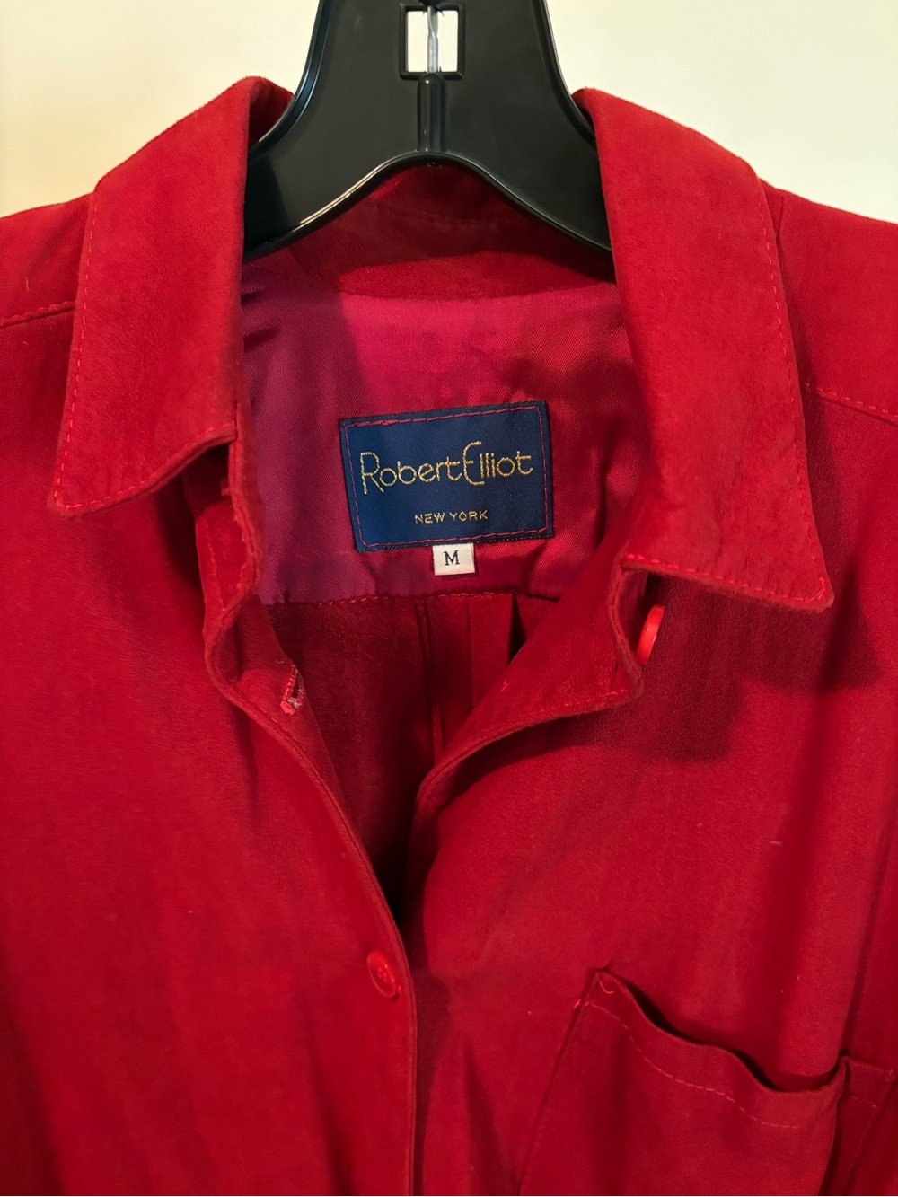 Vintage Red Suede Shirt